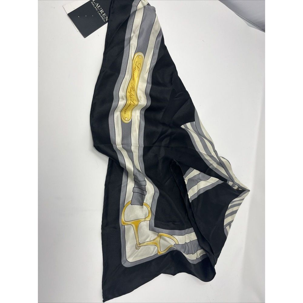 Lauren Ralph Lauren Anastasia Multi Heritage Square Scarf 22 x 22 - Picture 6 of 7